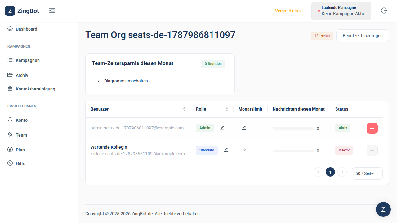 ZingBot Dashboard