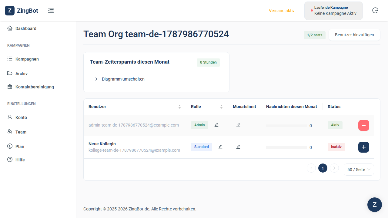 ZingBot Dashboard